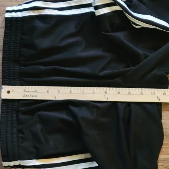 Adidas Vintage Climalite Track Pants Womens Large 2005 Black with White 3 Stripe - Picture 10 of 16